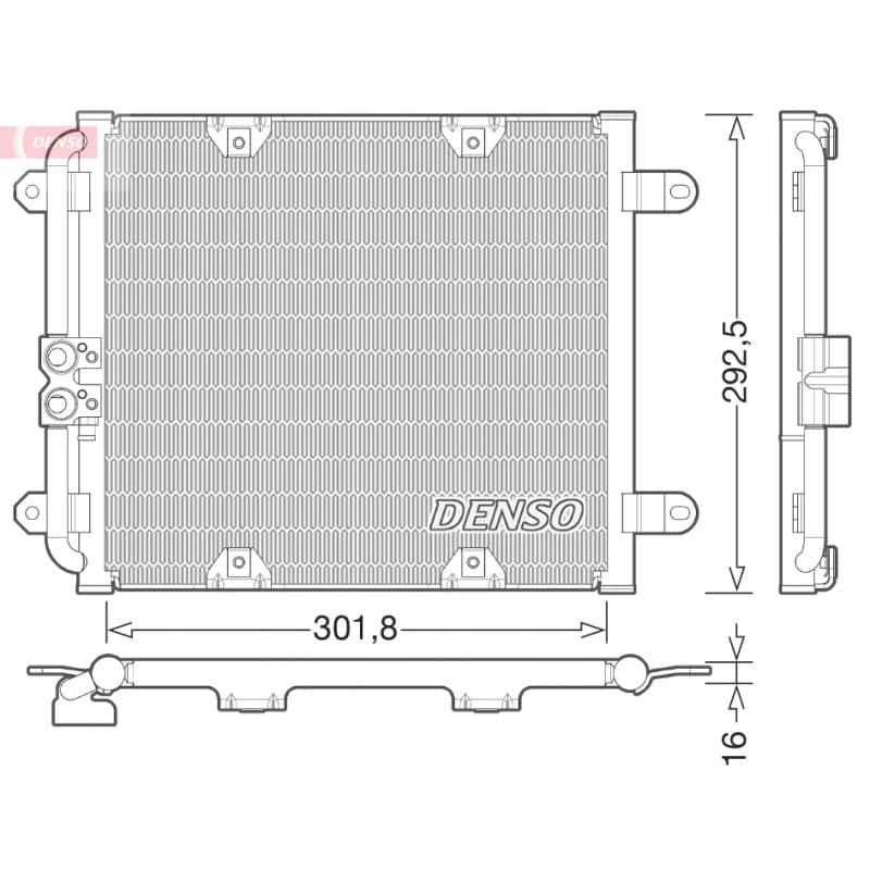 DENSO kondensatorius, oro kondicionierius DCN02028 DENSO