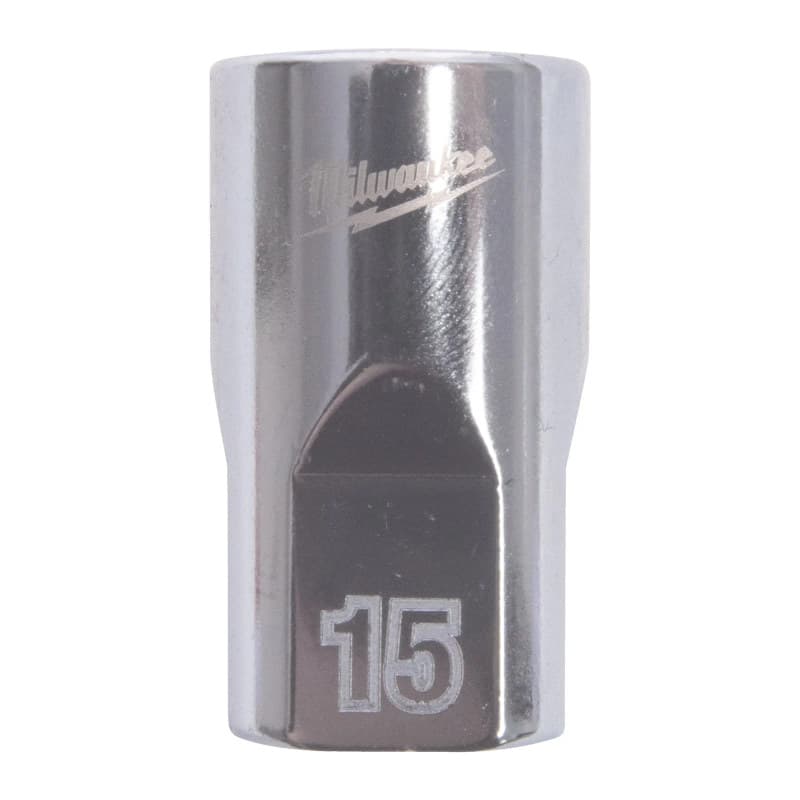 MILWAUKEE ½ col. metrinės sistemos standartinė 12-kampė galvutė – 1/2'' Drive Metric Standard 12-Point Socket – 15mm 4932498825