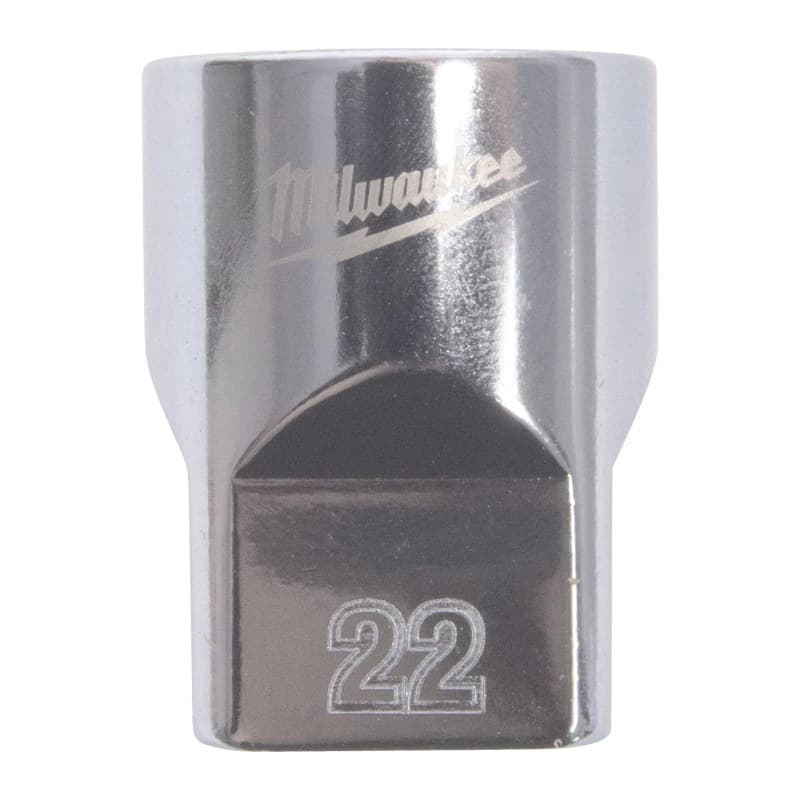MILWAUKEE ½ col. metrinės sistemos standartinė 12-kampė galvutė – 1/2'' Drive Metric Standard 12-Point Socket – 22mm 4932498832 MILWAUKEE
