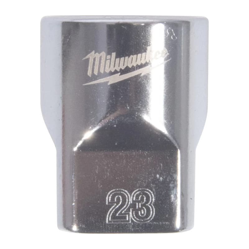 MILWAUKEE ½ col. metrinės sistemos standartinė 12-kampė galvutė – 1/2'' Drive Metric Standard 12-Point Socket – 23mm 4932498833