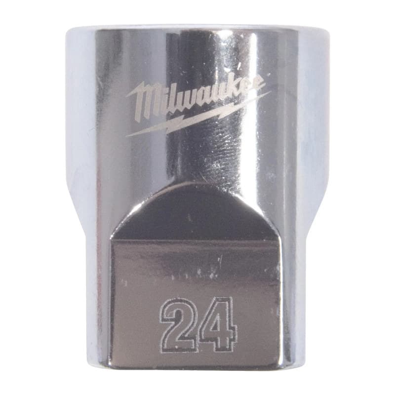 MILWAUKEE ½ col. metrinės sistemos standartinė 12-kampė galvutė – 1/2'' Drive Metric Standard 12-Point Socket – 24mm 4932498834
