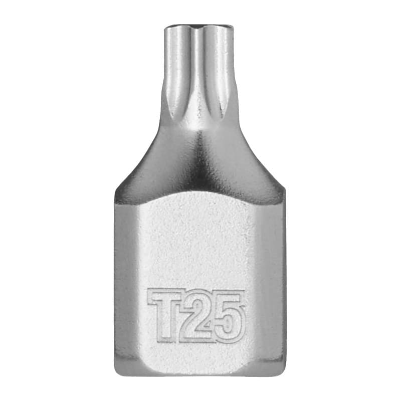 MILWAUKEE ¼″ trumpa TX antgalio galvutė – 1/4'' Drive T25 Torx Stubby Bit Socket 4932500466