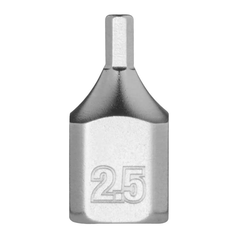 MILWAUKEE ¼″ trumpa metrinė HEX antgalio galvutė – 1/4'' Drive 2.5mm Hex Stubby Bit Socket 4932500474 MILWAUKEE
