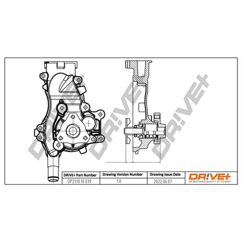 DRVE Vandens siurblys, variklio aušinimas DP2310.10.039