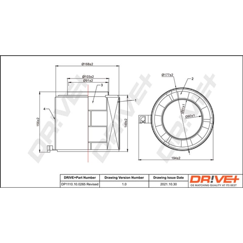 DRVE oro filtras DP1110.10.0265