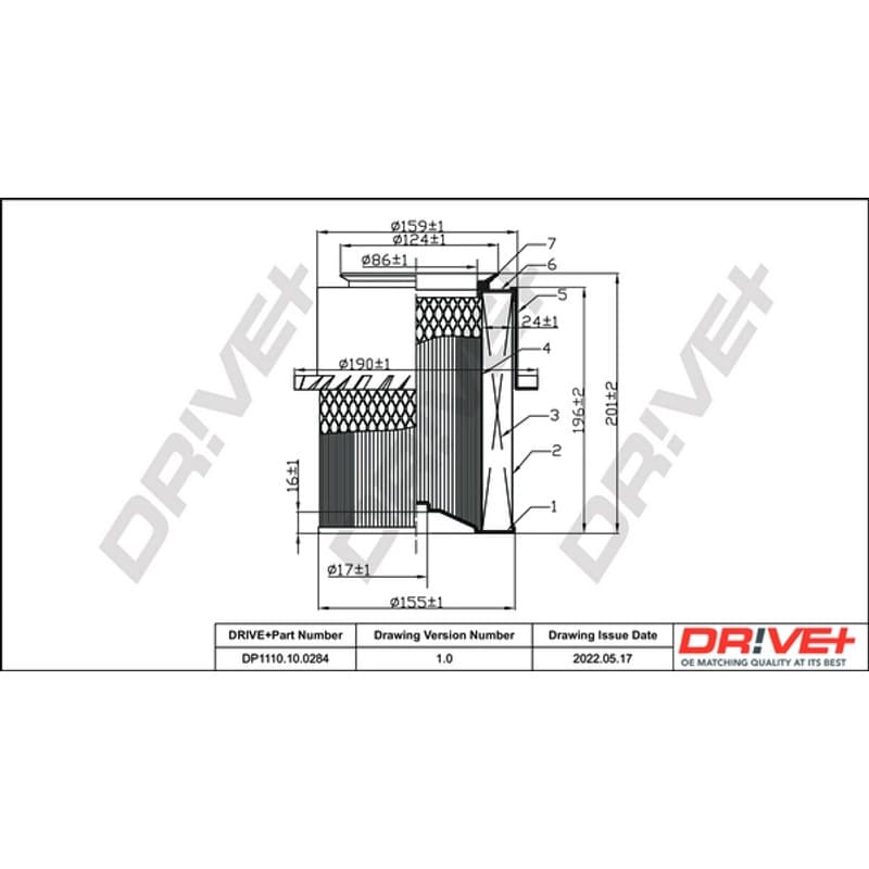 DRVE oro filtras DP1110.10.0284