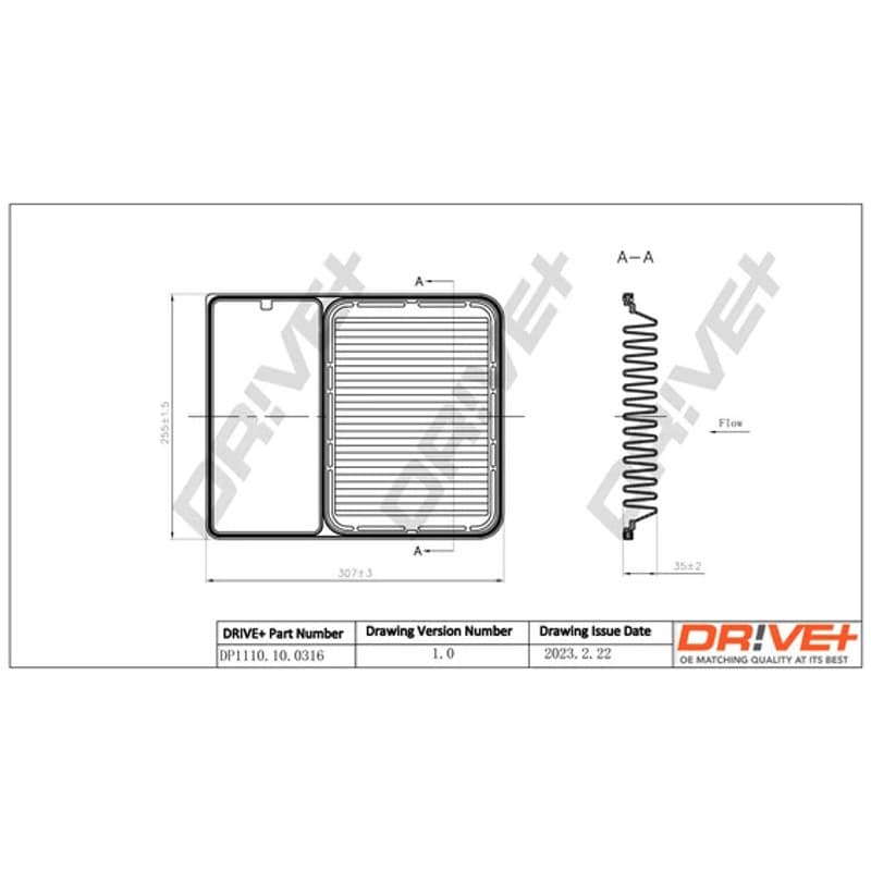 DRVE oro filtras DP1110.10.0316