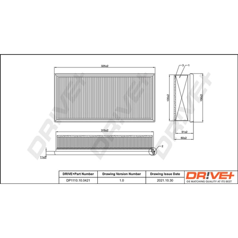 DRVE oro filtras DP1110.10.0421