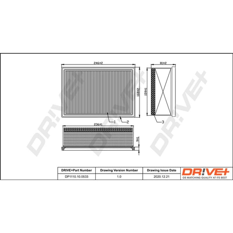 DRVE oro filtras DP1110.10.0533