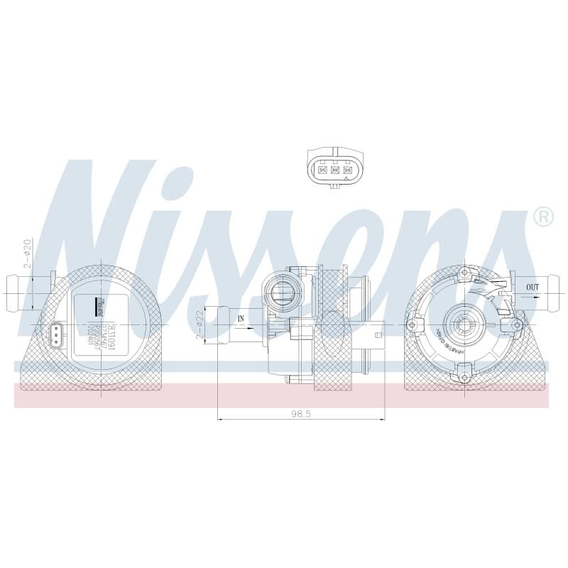 NISSENS Vandens siurblys, variklio aušinimas 831091 NISS