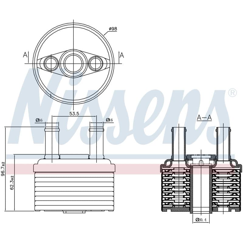 NISSENS 90664 alyvos aušintuvas, automatinė transmisija