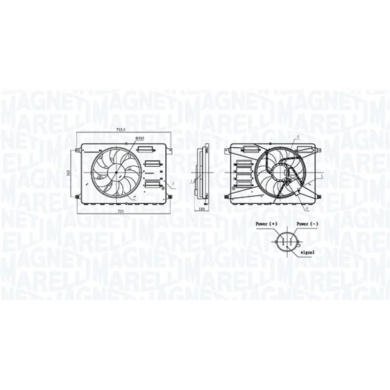 MAGNETIMARELLI ventiliatorius, radiatoriaus 069422899010