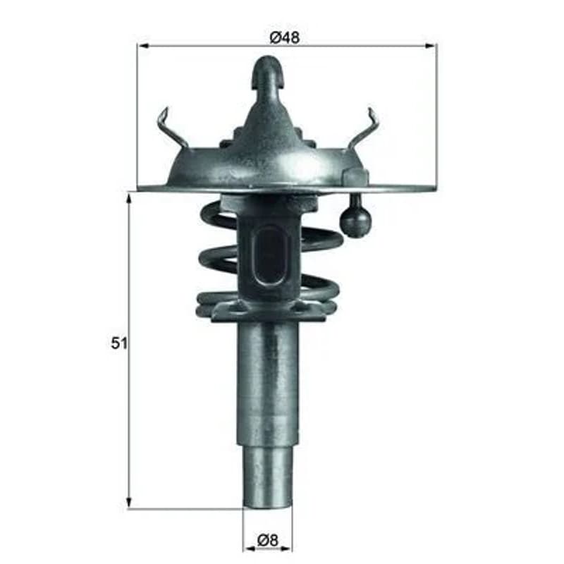 MAHLE TX 106 90D termostatas, aušinimo skystis TX10690D MAHLE