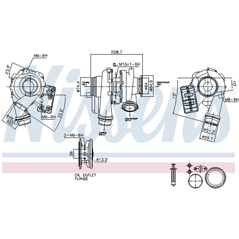 NISSENS kompresorius, įkrovimo sistema 93880 NISS