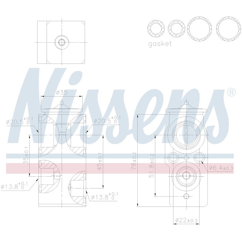 NISSENS išsiplėtimo vožtuvas, oro kondicionavimas 999421 NISS