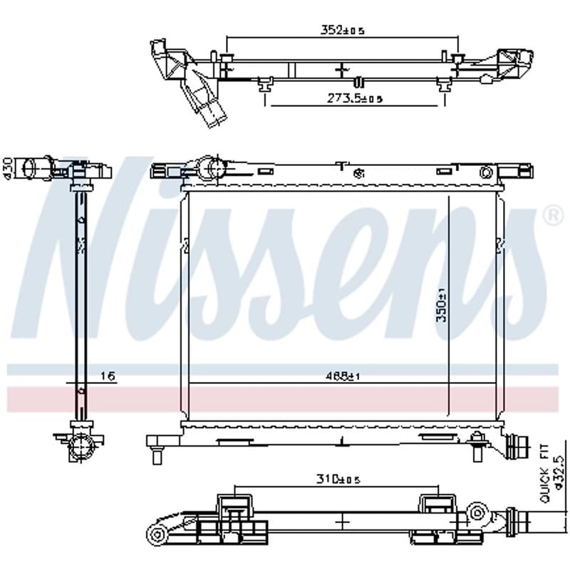 NISSENS radiatorius, variklio aušinimas 607029 NISS