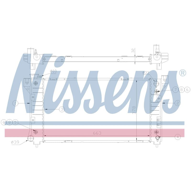 NISSENS radiatorius, variklio aušinimas 60999A NISS
