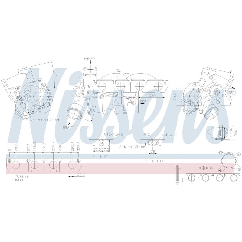 NISSENS kompresorius, įkrovimo sistema 93196 NISS