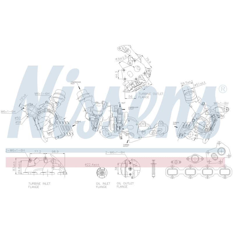 NISSENS kompresorius, įkrovimo sistema 93513 NISS