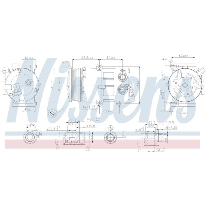 NISSENS kompresorius, oro kondicionierius 890179 NISS