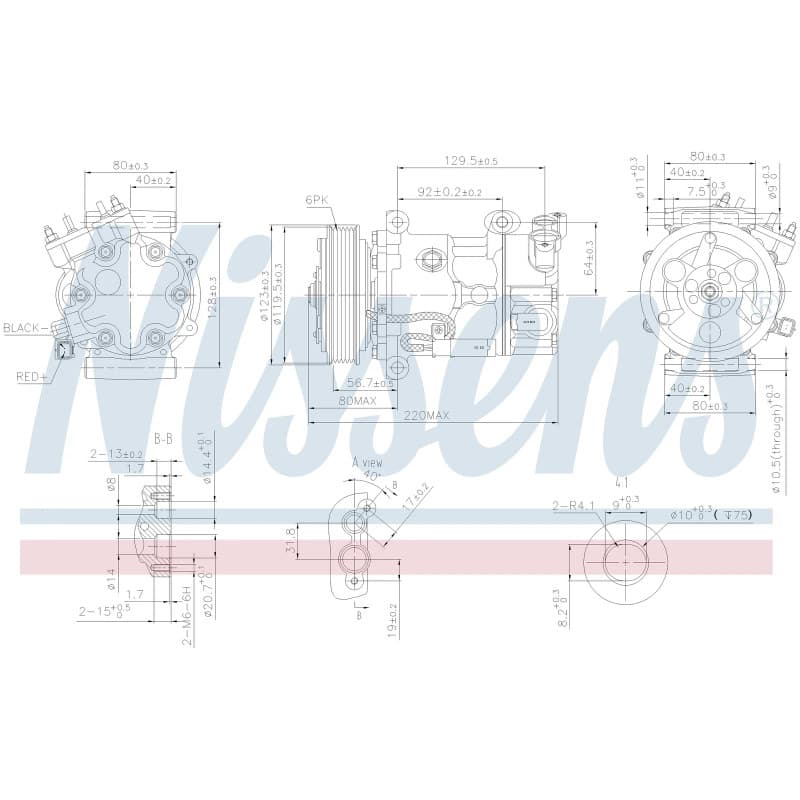 NISSENS kompresorius, oro kondicionierius 890743 NISS