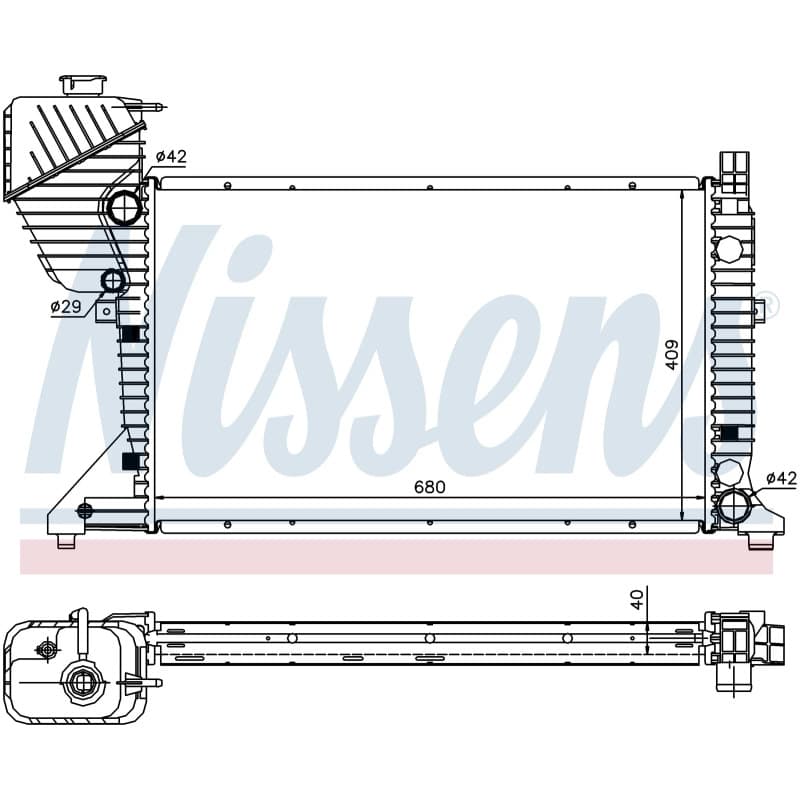 NISSENS radiatorius, variklio aušinimas 62519A NISS