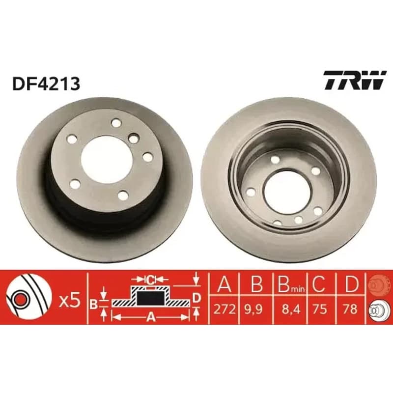 TRW stabdžių diskas DF4213