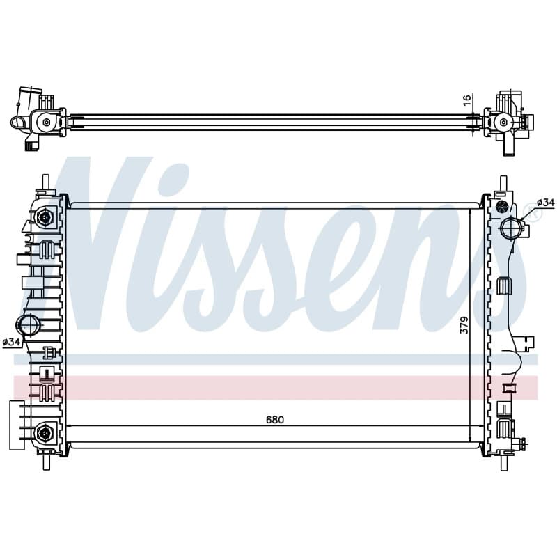 NISSENS radiatorius, variklio aušinimas 630713 NISS
