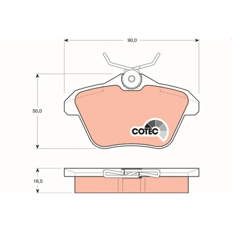 TRW stabdžių trinkelių rinkinys, diskinis stabdys GDB1147