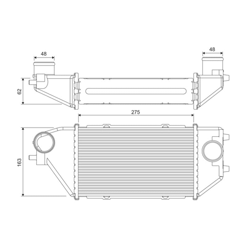 VALEO tarpinis suslėgto oro aušintuvas, kompresorius 818381 VALEO