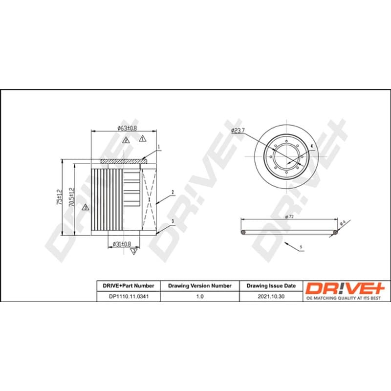 DRVE alyvos filtras DP1110.11.0341