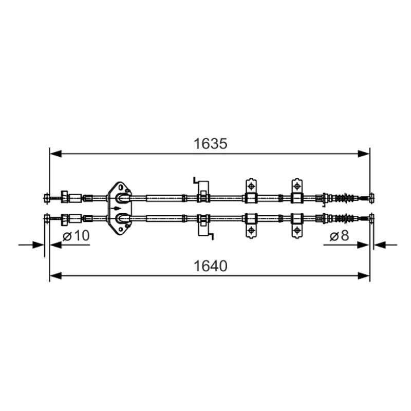BOSCH 1 987 482 054 trosas, stovėjimo stabdys