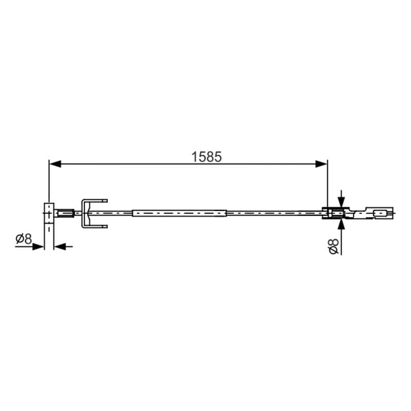 BOSCH 1 987 482 145 trosas, stovėjimo stabdys