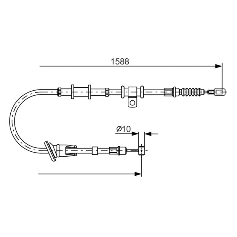 BOSCH 1 987 482 245 trosas, stovėjimo stabdys