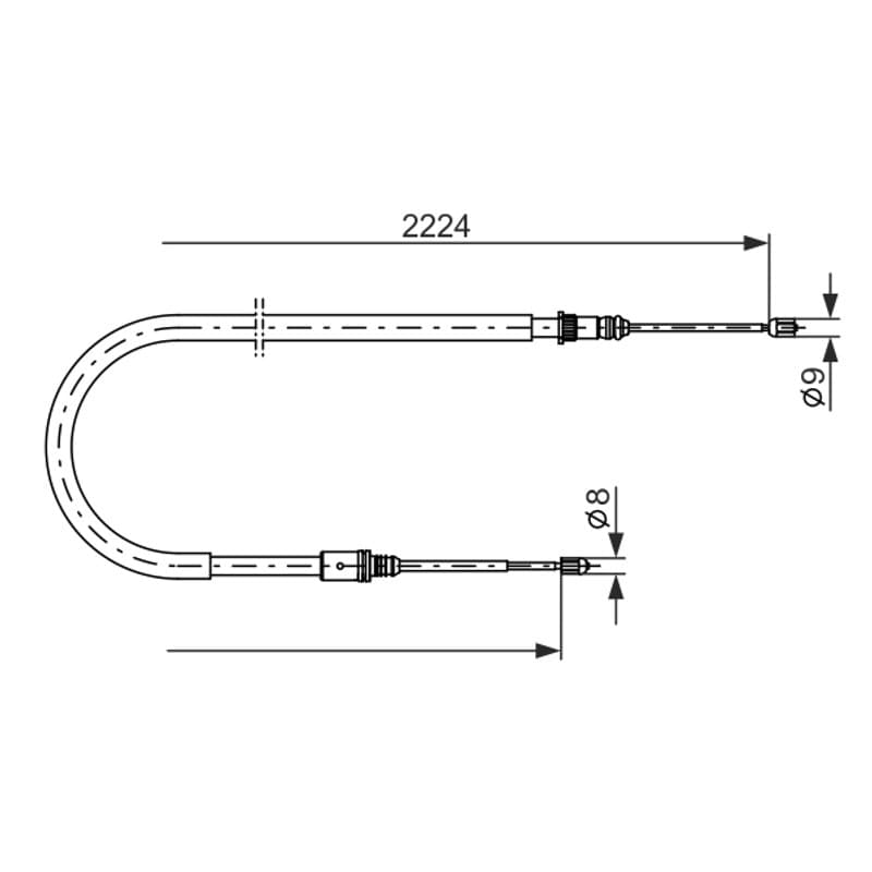 BOSCH 1 987 482 303 trosas, stovėjimo stabdys