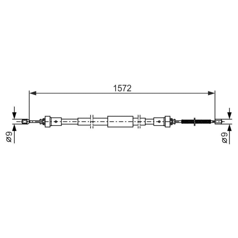 BOSCH 1 987 482 384 trosas, stovėjimo stabdys