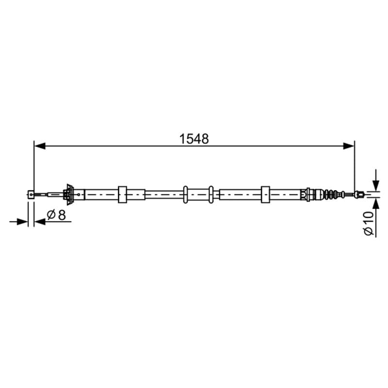 BOSCH 1 987 482 528 trosas, stovėjimo stabdys