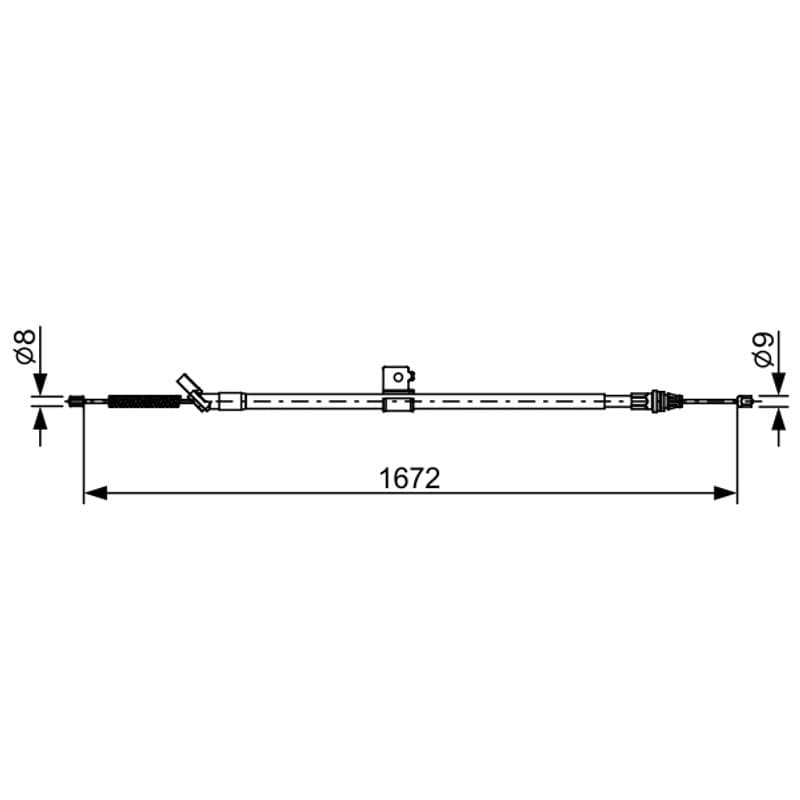 BOSCH 1 987 482 630 trosas, stovėjimo stabdys