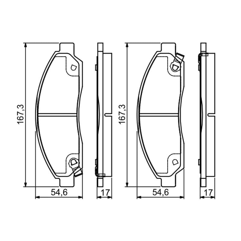 BOSCH 0 986 495 159 stabdžių trinkelių rinkinys, diskinis stabdys