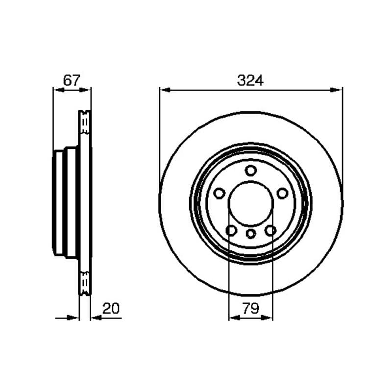 BOSCH 0 986 479 004 stabdžių diskas