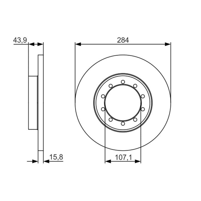 BOSCH 0 986 479 A34 stabdžių diskas