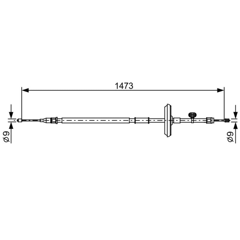 BOSCH 1 987 482 505 trosas, stovėjimo stabdys