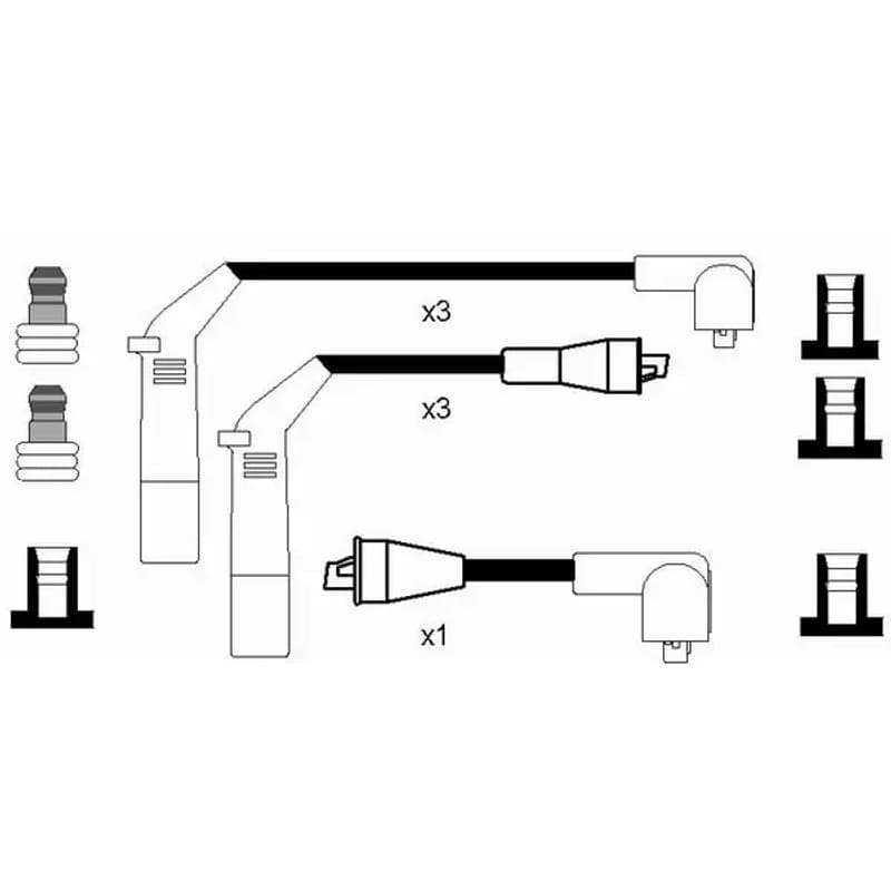 NGK 0706 uždegimo laido komplektas 0706 RC-HD404