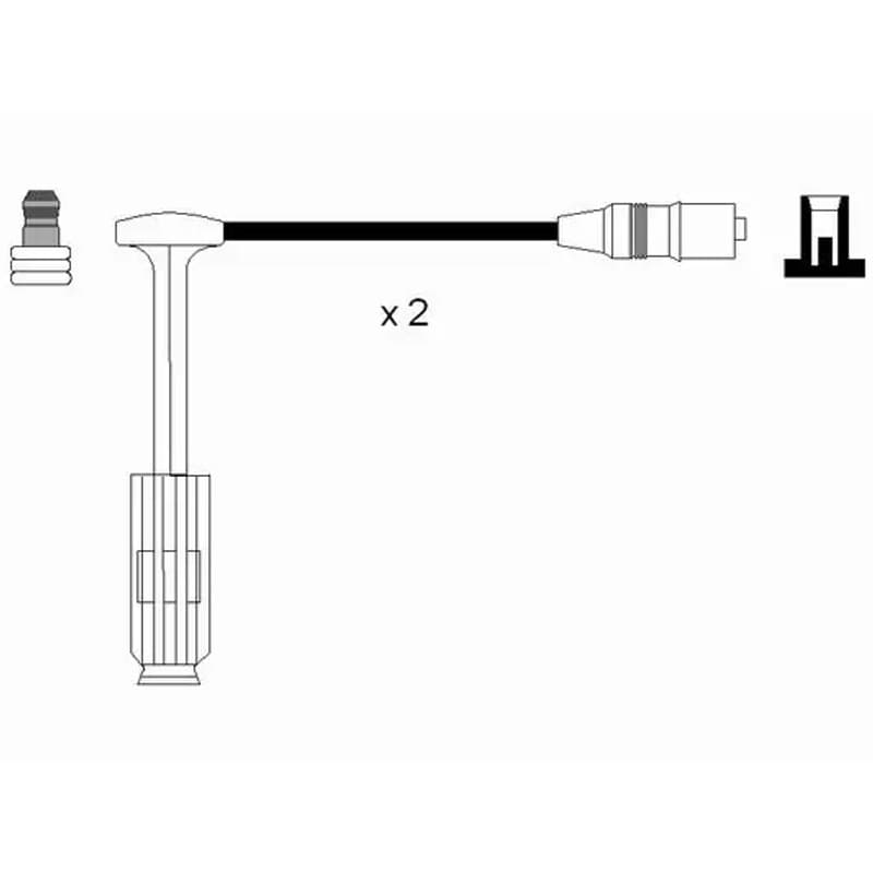 NGK 0757 uždegimo laido komplektas 0757 RC-MB222