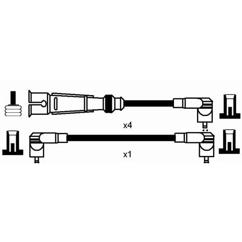 NGK 0950 uždegimo laido komplektas 0950 RC-VW219