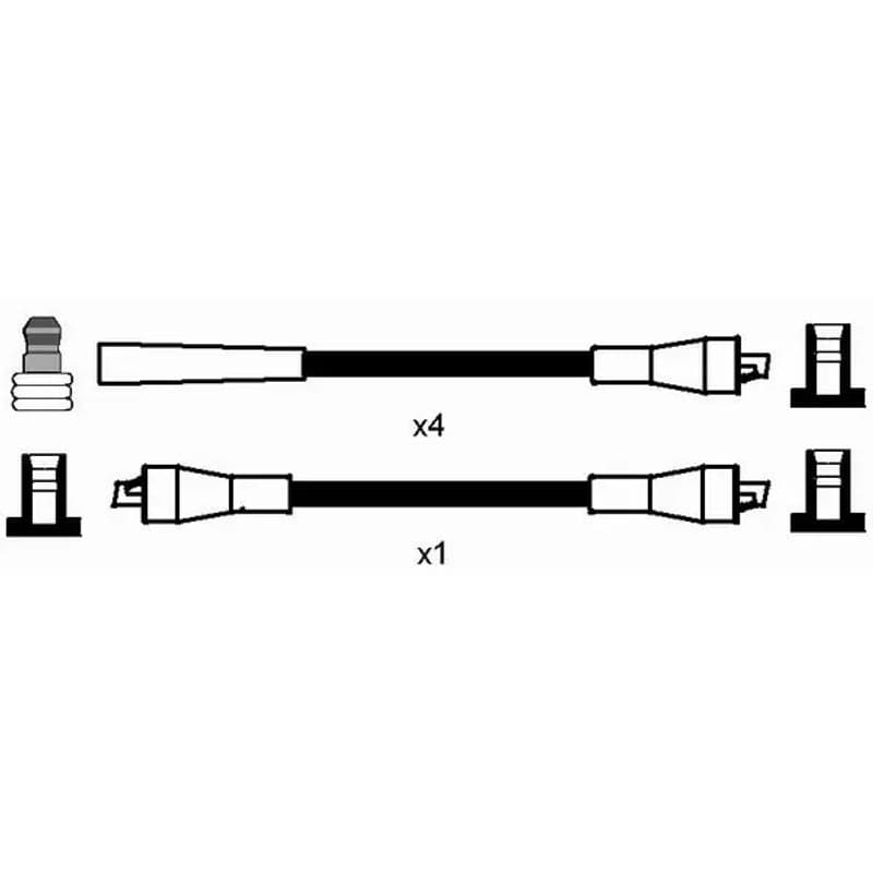 NGK 7104 uždegimo laido komplektas 7104 RC-LD302
