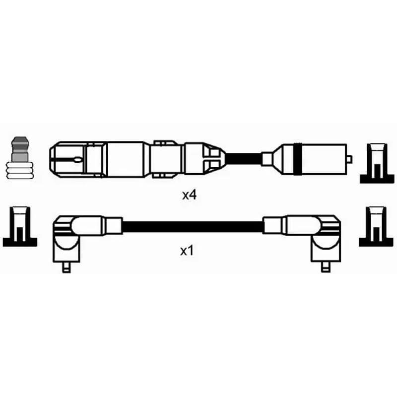 NGK 7318 uždegimo laido komplektas 7318 RC-VW912