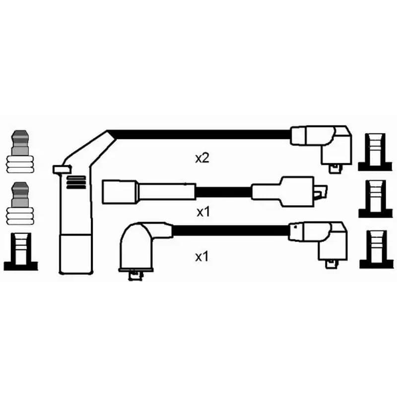 NGK 7367 uždegimo laido komplektas 7367 RC-DW304