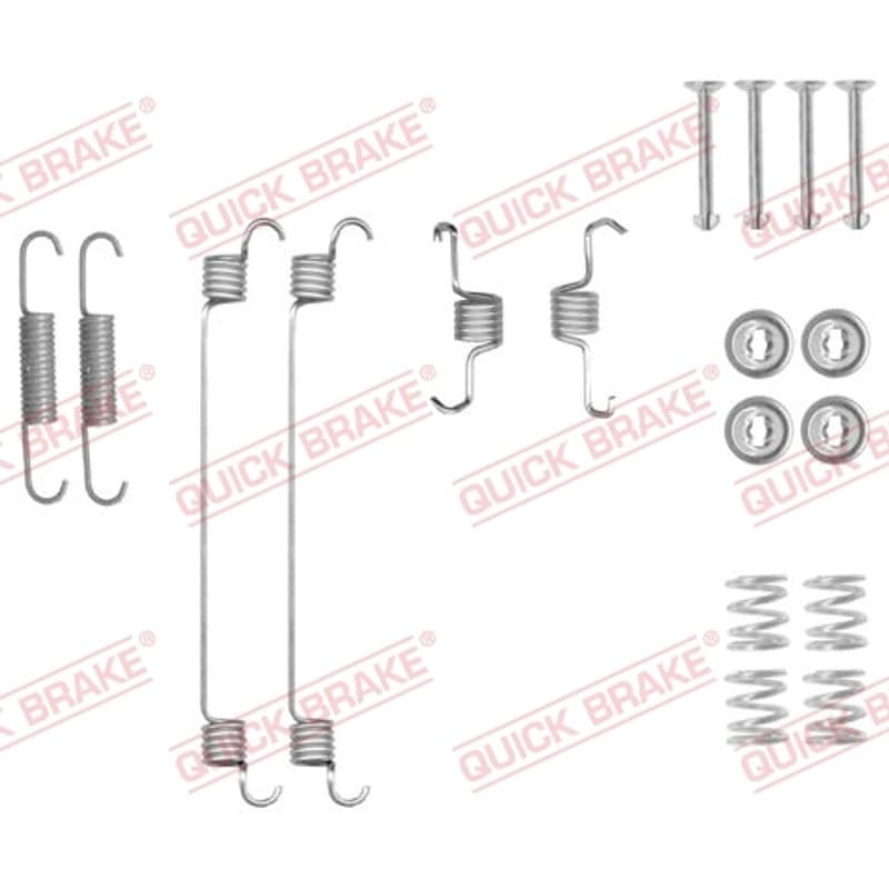 QUICKBRAKE priedų komplektas, stabdžių trinkelės 105-0018 QB