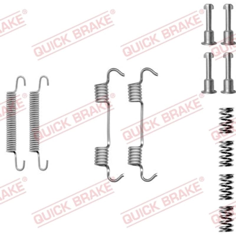 QUICKBRAKE 105-0801 priedų komplektas, stovėjimo stabdžių trinkelės